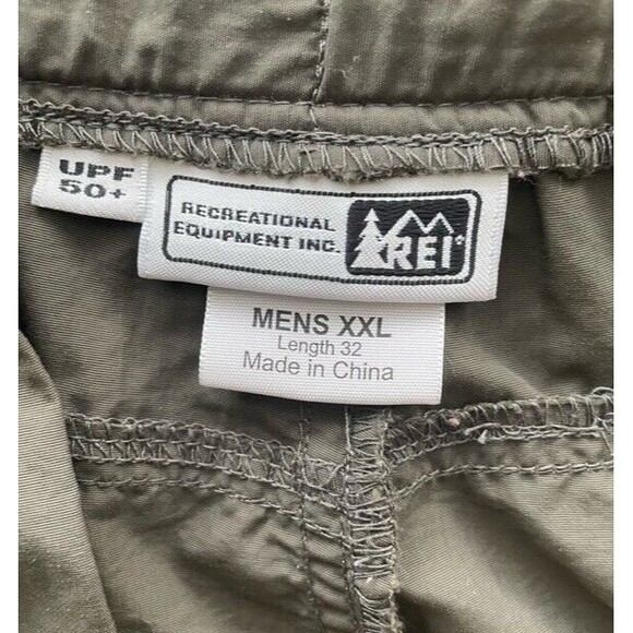 REI Co-op Sahara Convertible Pants Mens XXL 32L Green Nylon UPF - Picture 3 of 10